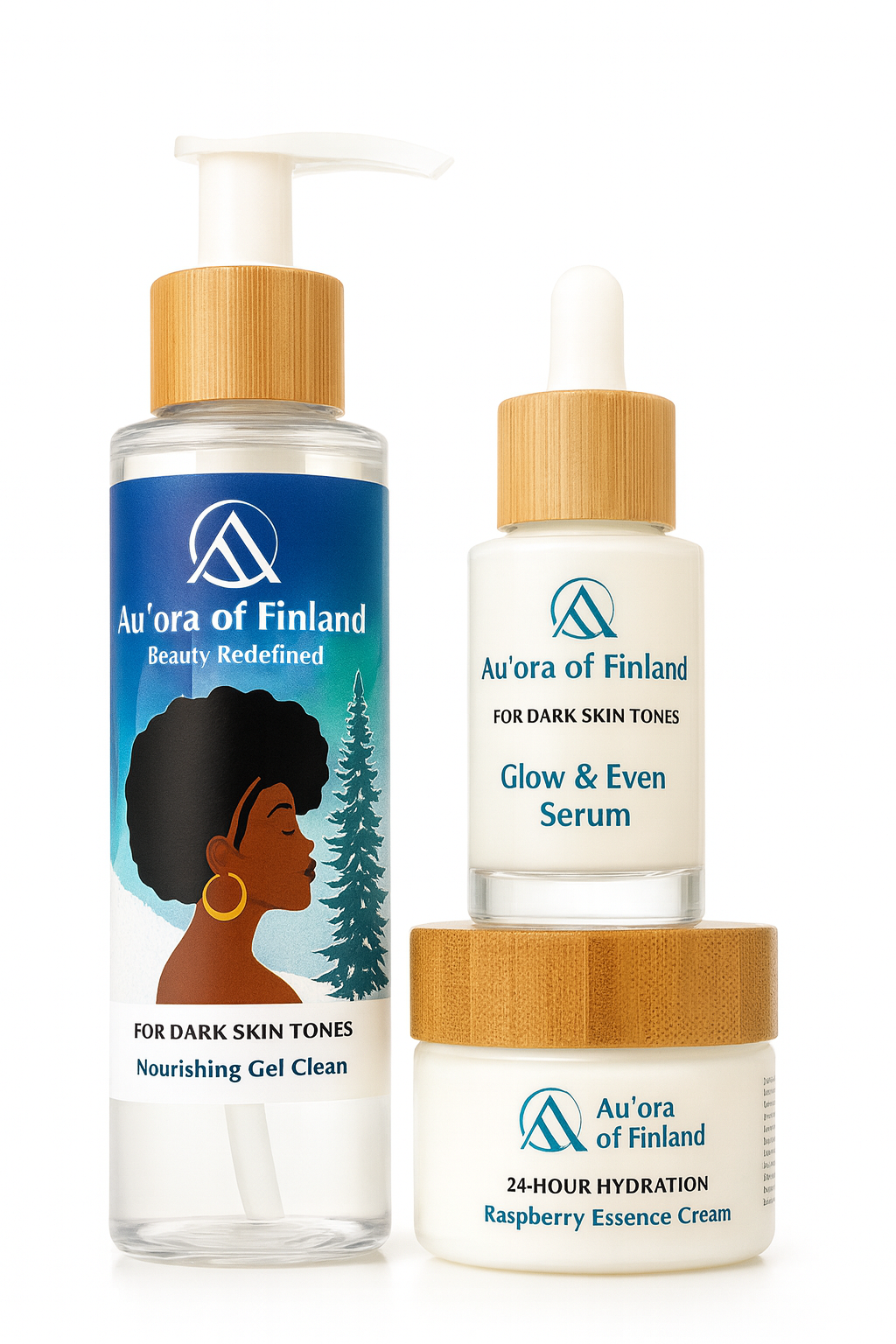 Full Au'ora set (Cleanser Gel 100ml, Moisturizer 50ml, Serum 30ml)