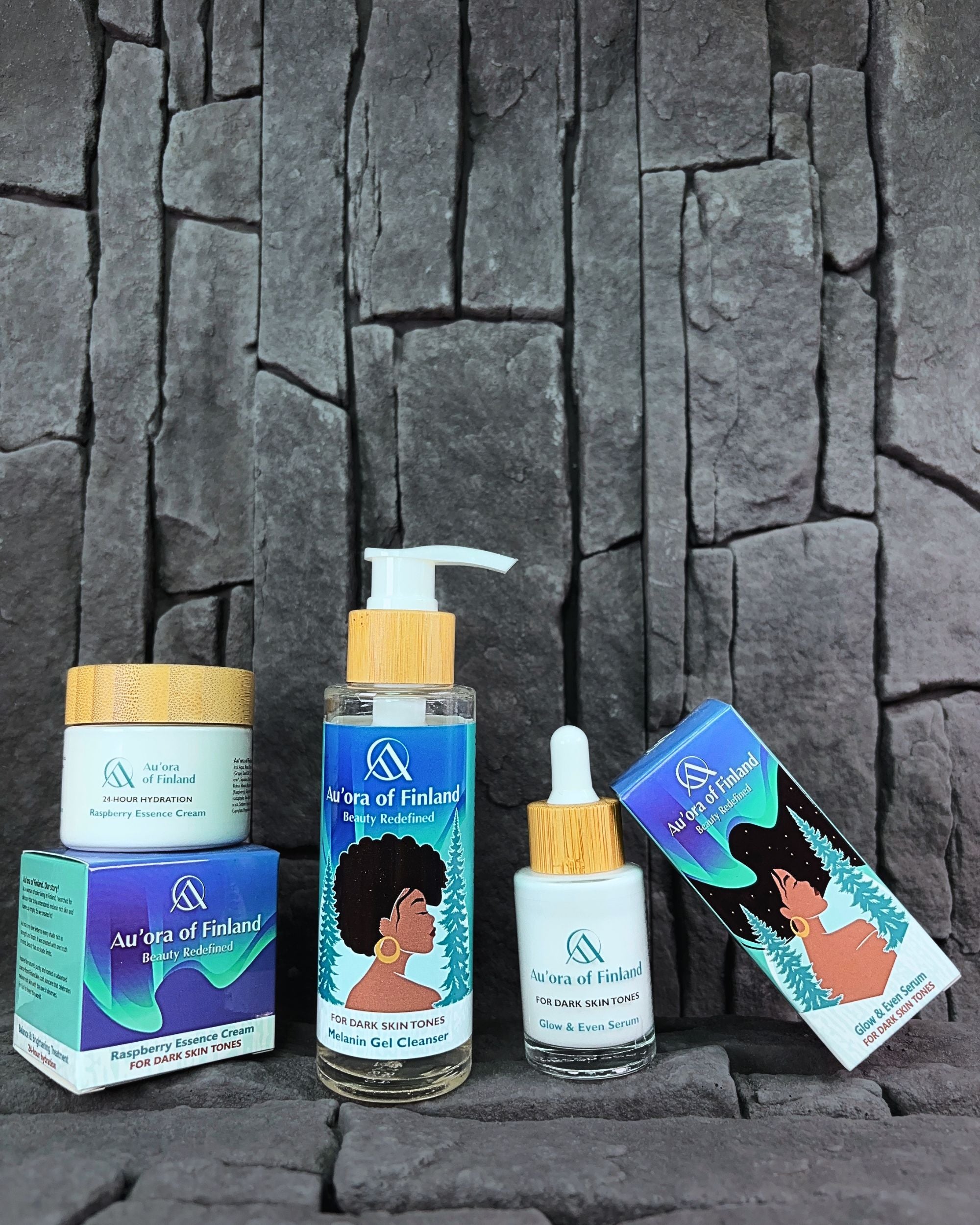 Full Au'ora Set: Cleanser, Moisturizer & Serum – Au'ora of Finland Oy